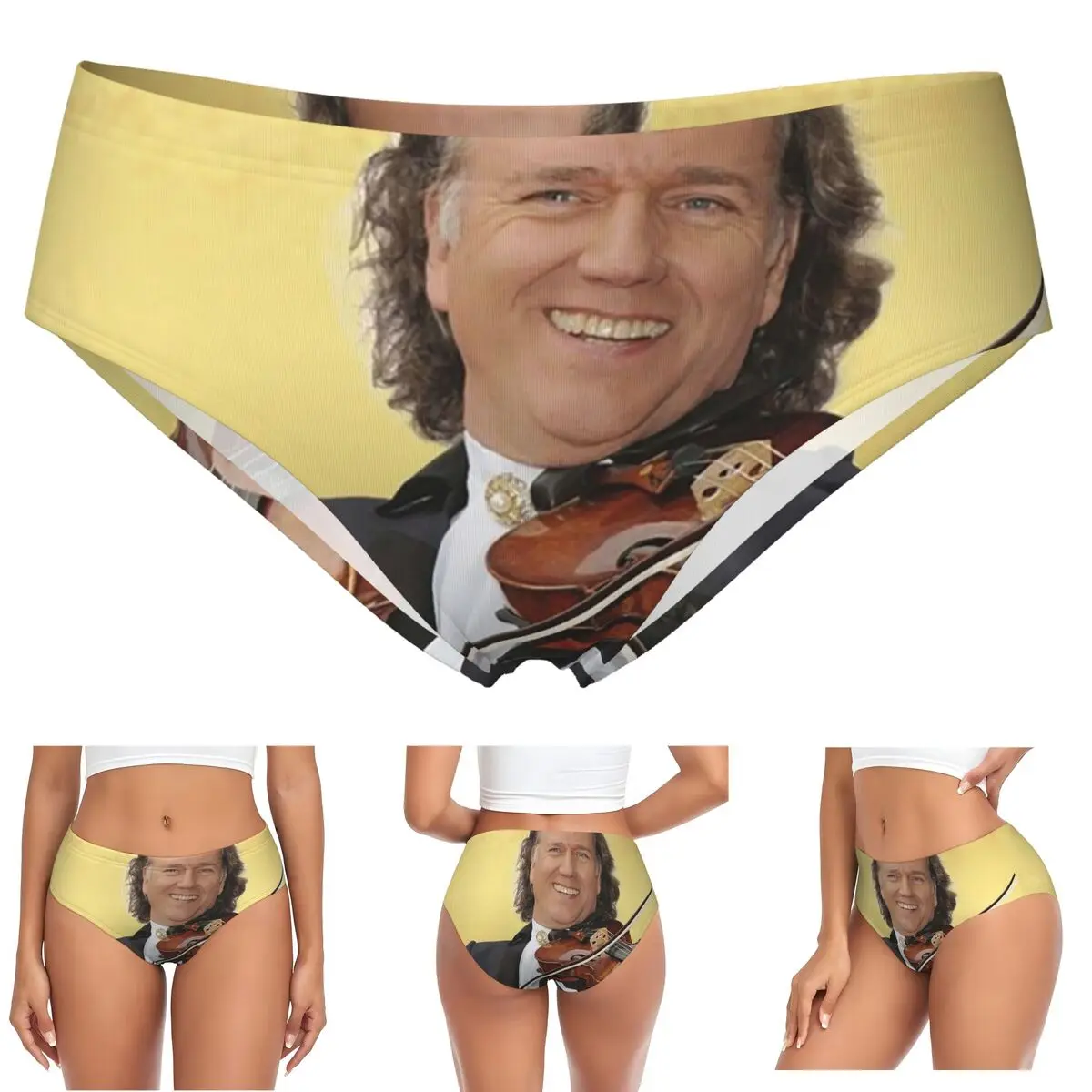 Bragas personalizadas de Andre Rieu Best Of Andre Rieu, calzoncillos cómodos para mujer, ropa interior transpirable para mujer