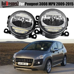 2IN1 Function Car 30W LED Fog Light + Daytime Running Lamp DRL H11 For Peugeot 3008 MPV 2009 2010 2011 2012 2013 2014 2015