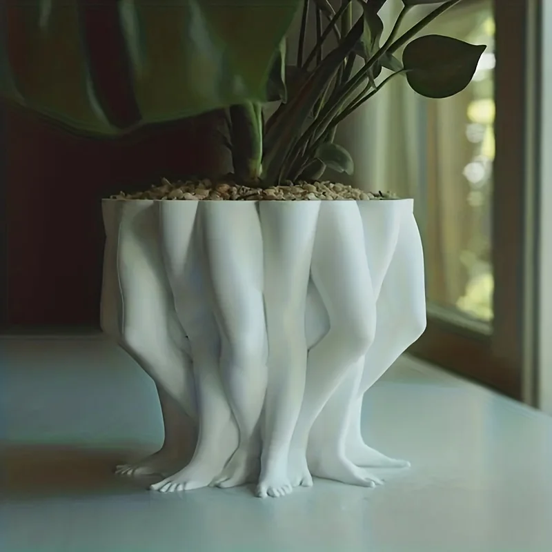 Polyleg Multi Legs Planter, Unique Home Decor, Abstract Plant Pot, Indoor Succulent Planter