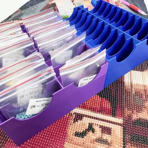 Accessories Tray Diamond Painting Drill Bag Storage Box Multifunctional DIY Craft Diamond Art Sealed Bags Storage Box Tool Box