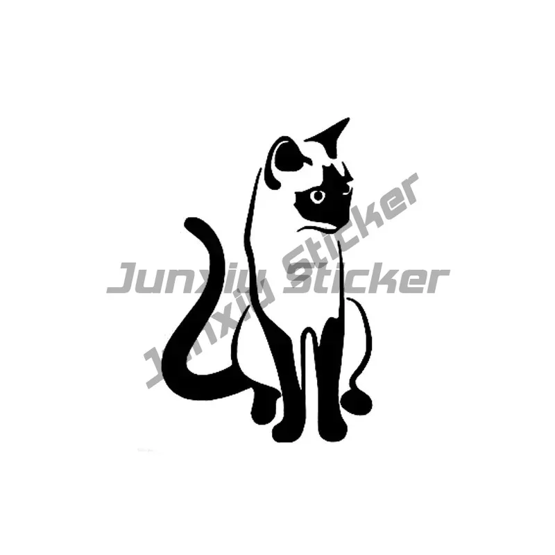 Personality Silhouette Kitten Siamese Cat Cute Pet Animal Art Car Sticker Scratch Creative Decorative Decal