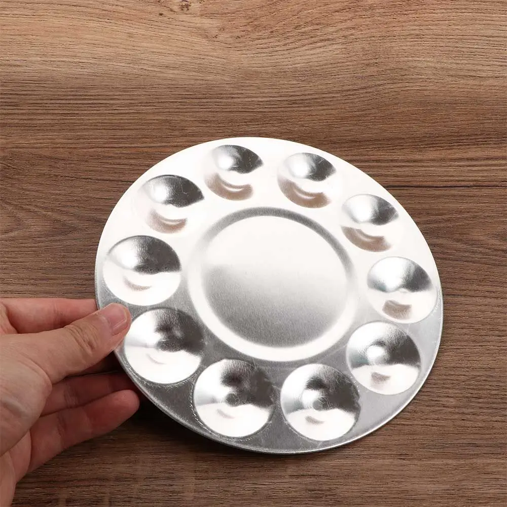 Art Aluminum Artist Draw Round Craft Tray Palette Paint Tray Painting Supplies