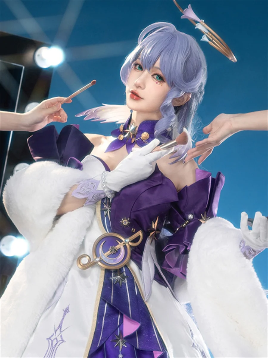 Vivi-Cos Anime Game Honkai Star Rail Robin Ceremonial Dress appealing cute Halloween Carnival Role CosPlay Costume Complete Set