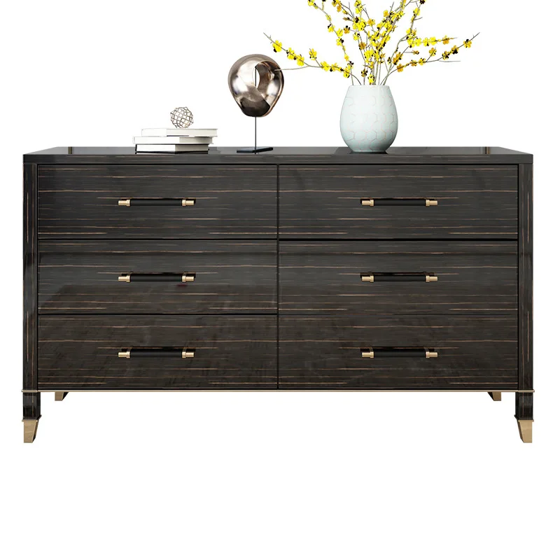 

Light luxury dining side cabinet wine cabinet integrated against the wall modern simple style American-style secret cabinet