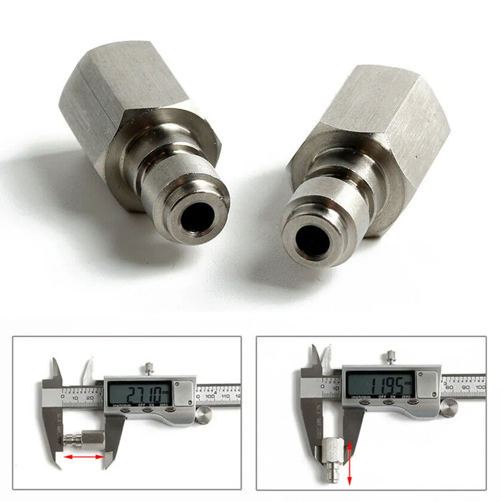 Heavy Duty Stainless Steel Quick Disconnect Coupling 8mm Male Plug Adapter with 1/8 BSPP Thread for High Pressure Applications