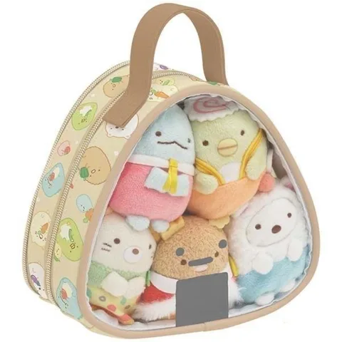 Sumikko Gurashi двусторонняя косметичка большой емкости в форме рисового шарика, сумка для хранения, милый портативный дорожный косметичка