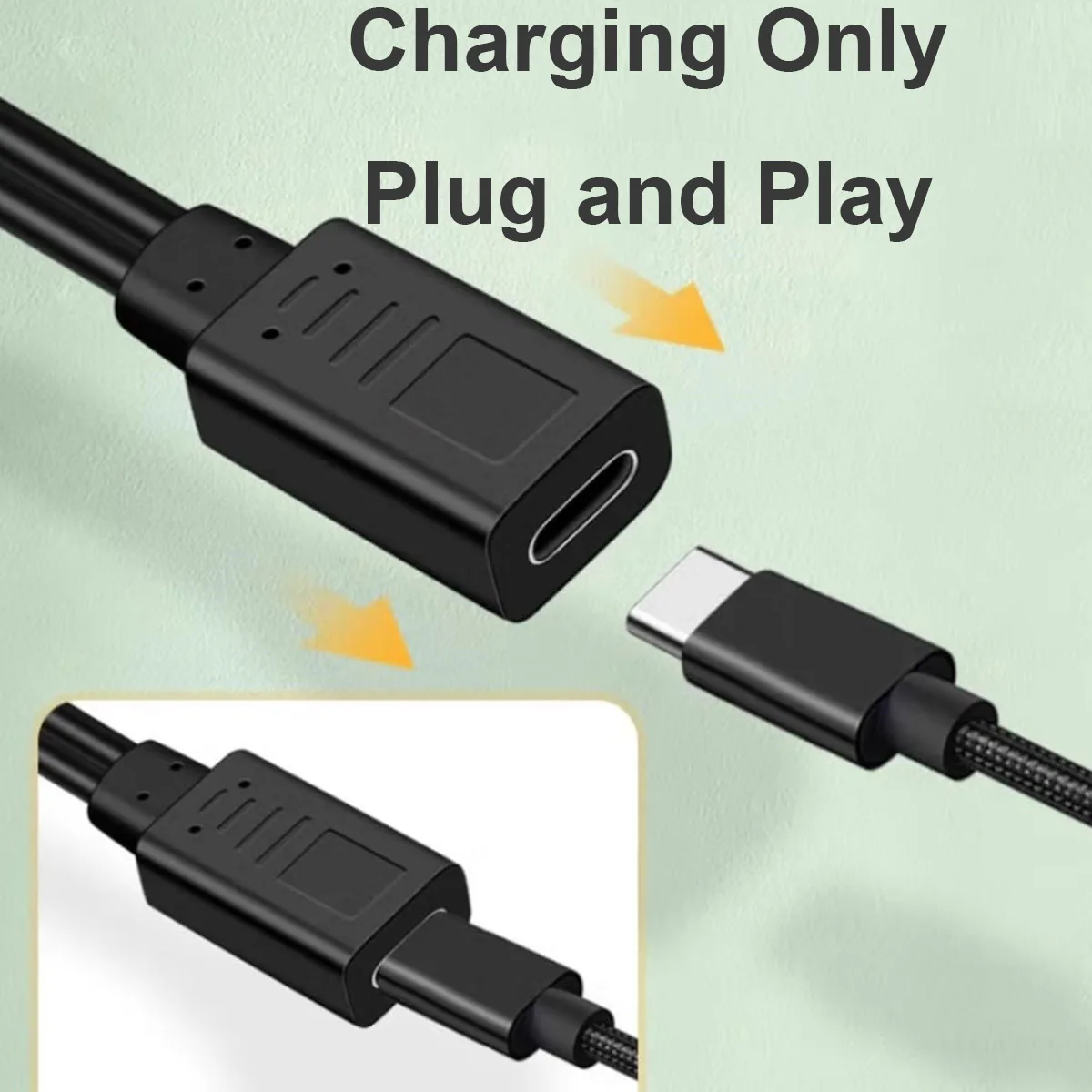 USB C Splitter Charge Cable USB Type C Female to Dual 2 Mini USB Male 2 in 1 Splitter Y Charge