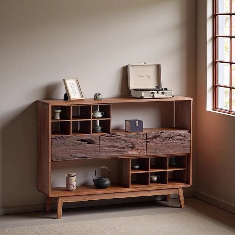 Armadi da soggiorno artigianali in legno Console Vino Profumo nordico Armadi da soggiorno Librero Display Vitrina Mobili in stile cinese