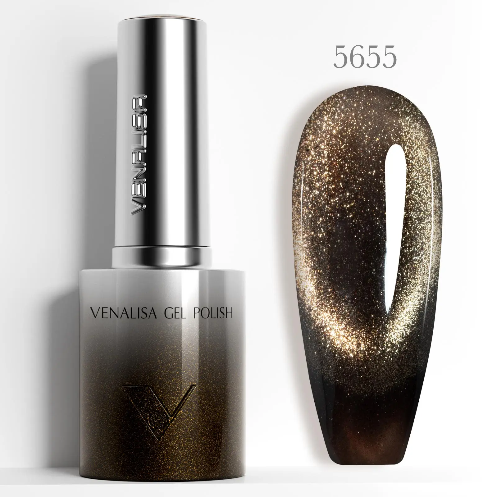 Venalisa TPO Free Hema Free 10ml Ultra Glossy Cat Eye Nail Gel Polish Magnet Soak Off UV LED Semi Permanent Glitter Sparkle Gel