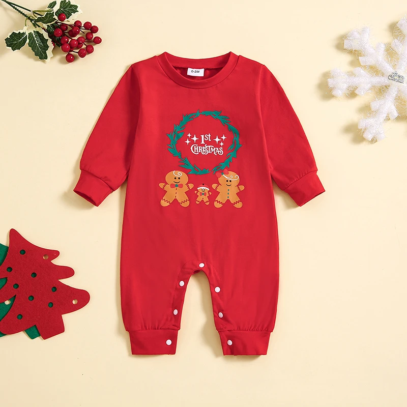 

2023-10-21 Lioraitiin 0-18M Newborn Infant Baby Boy Girl Christmas Outfit Long Sleeve Santa Romper Jumpsuit Clothes