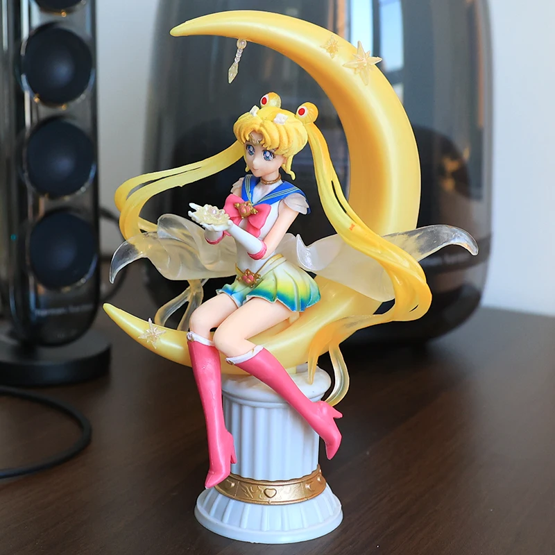 Classic Anime Figures Female Warrior Moon Hare Doll Charm Angel Sailor  Hare Kawaii  PVC Model Cake Decoration Gift For Girls view 2