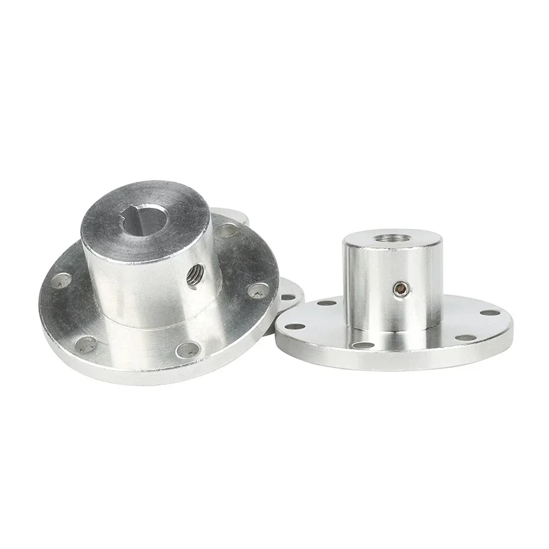 Aluminum Alloy Flange Coupling DIY Omnidirectional Wheel Connecting Shaft 10/12/14/15/16MM keyway