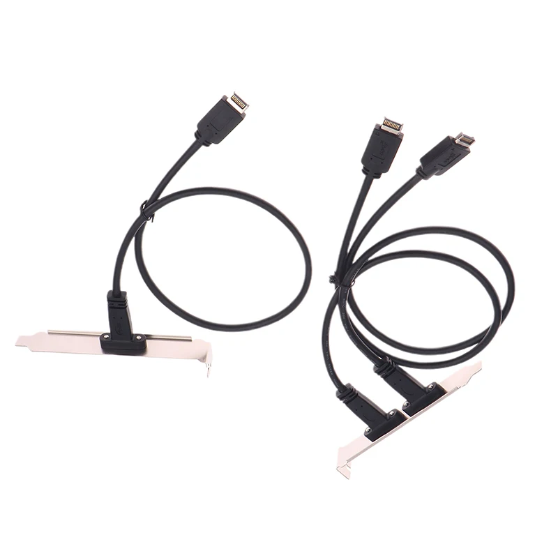 NEW 50cm USB 3.2 Front Panel Header Type-E To USB-C Type C Female Connector Extension Wire Cable TYPE-E Baffle Cable