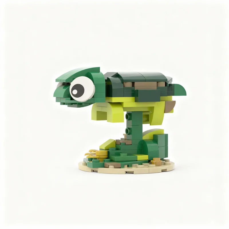 109pcs MOC Creator Turtle Model Building Blocks Construction DIY Toy Assemble Creative Idea Brick Christmas Gifts Education