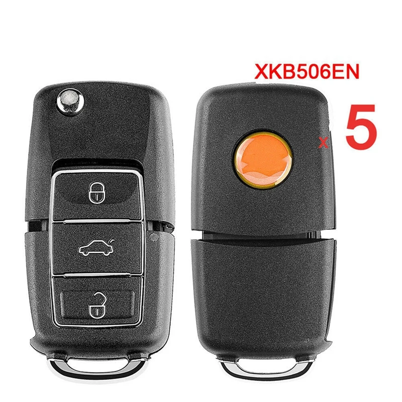 Xhorse XKB506EN Universal Wire Remote Key Car Remote Smart Key Fob 3 Buttons For VW B5 Type For VVDI Key Tool 5Pcs/Lot