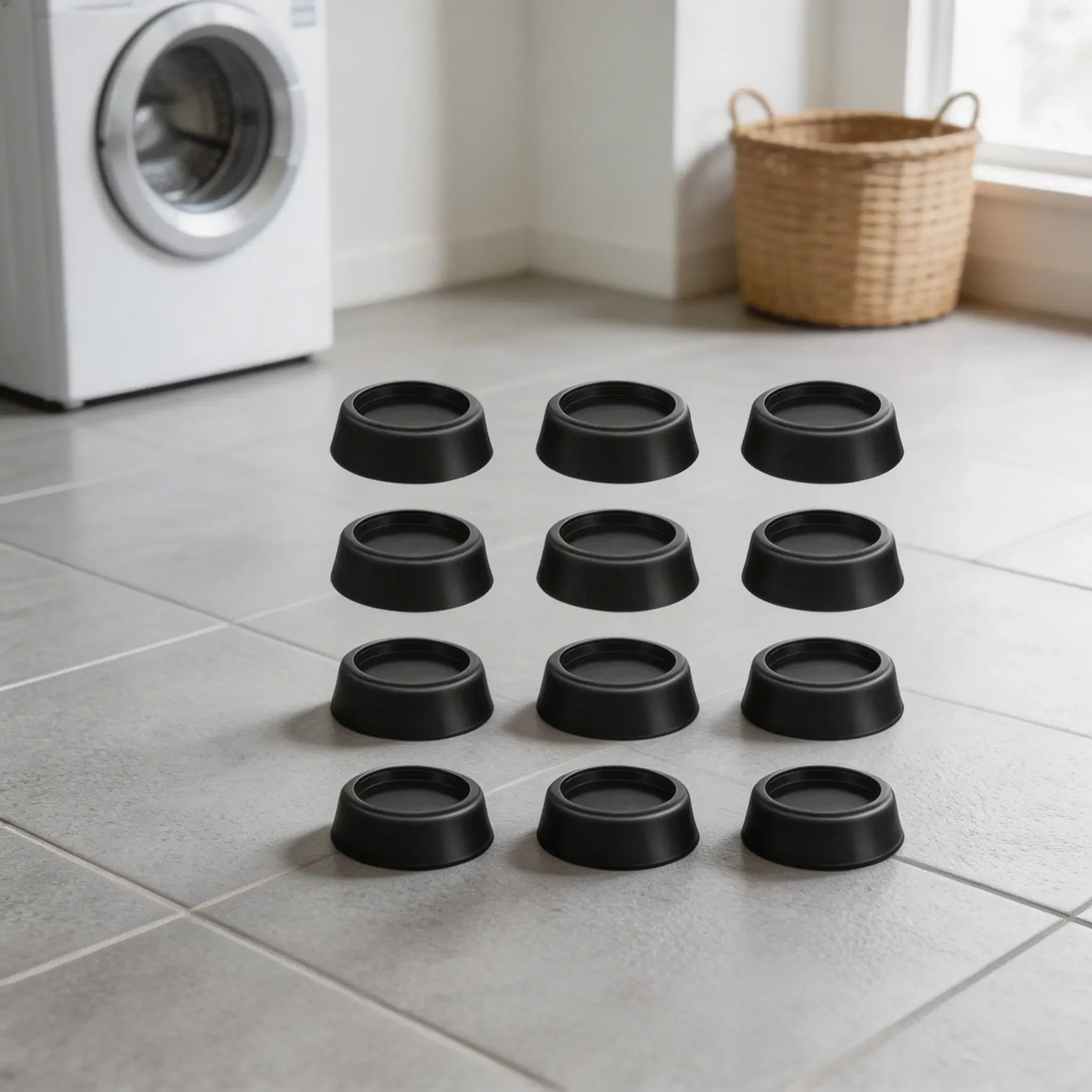 12pcs Non-Slip Feet For Furniture Table Leg Extension Table Raiser Floor Protector Anti-Scratch Rubber Table Toe Tips Feet Pads