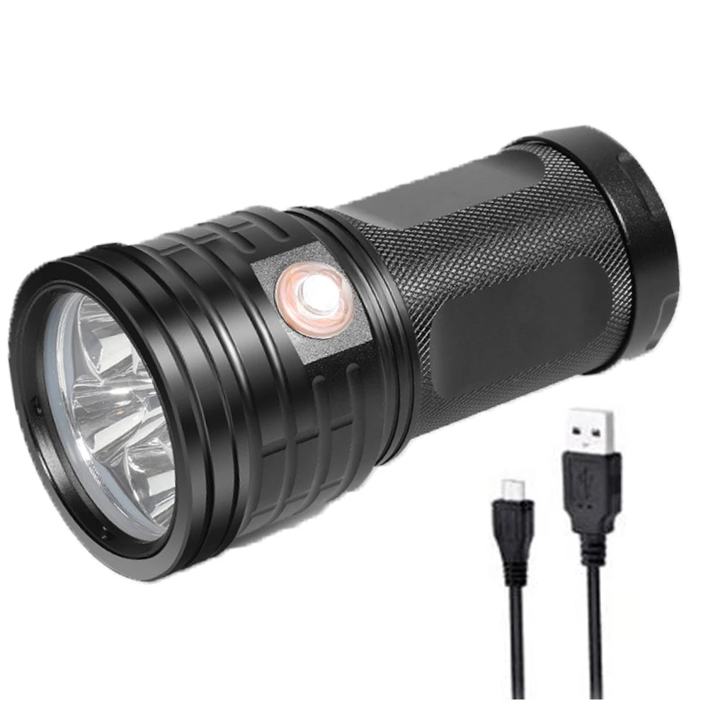 Portable Ultra Power Torch lamp 3 Modes Powerful LED Flashlight Super Bright Rechargeable Outdoor Emergency Camping Lantern