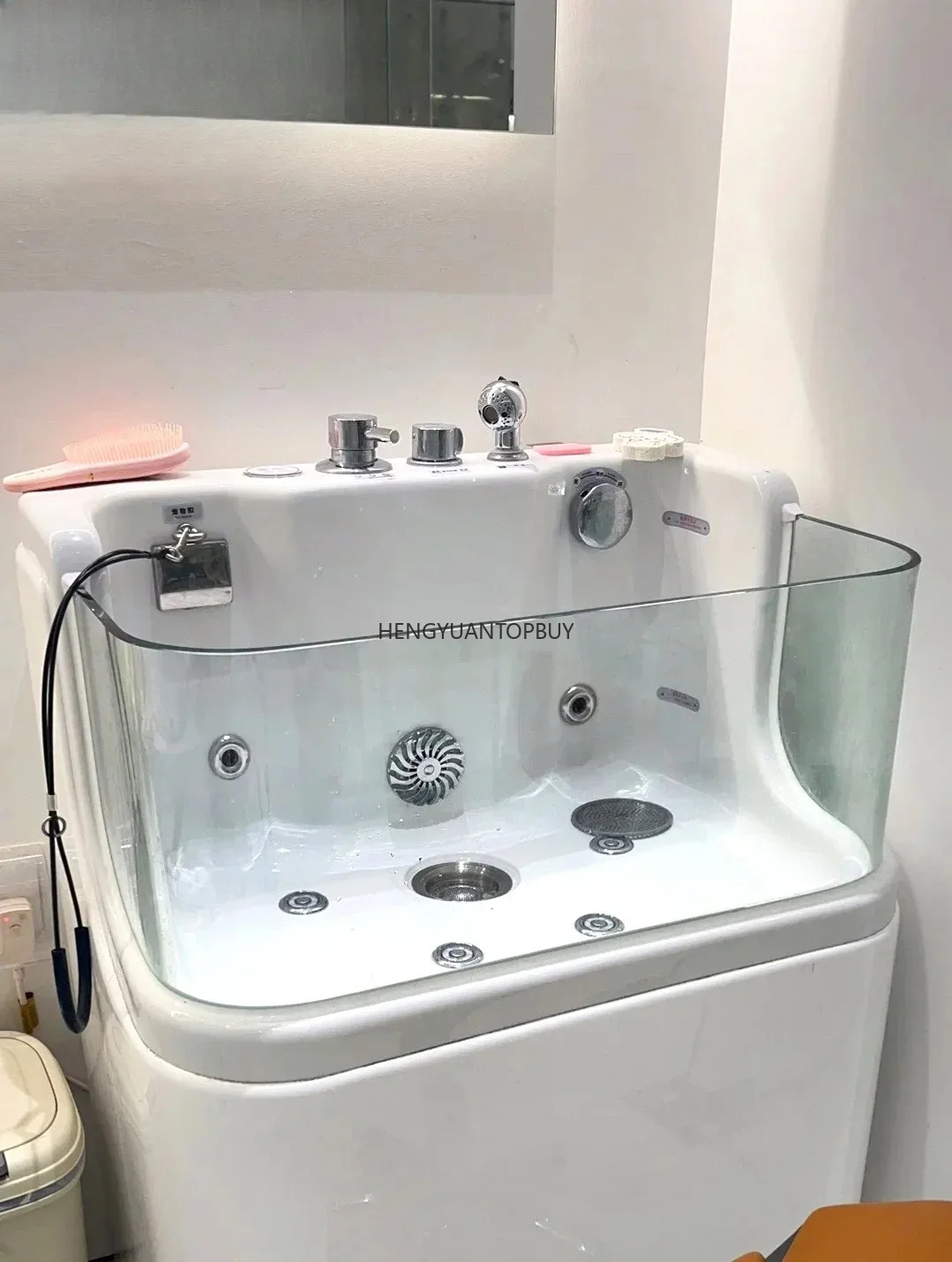 Dog Grooming Tub Pet Spa Bath Tub Dog Washing Machine Acrylic Bathtub Ozone and Milk Bath Pet Supplies