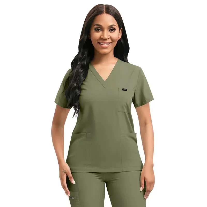 Slim Fit Medical Scrubs Uniform Women Scrub Sets Nursing Accessories Hospital Surgery Gowns Dental Clinic Beauty Salon Workwear