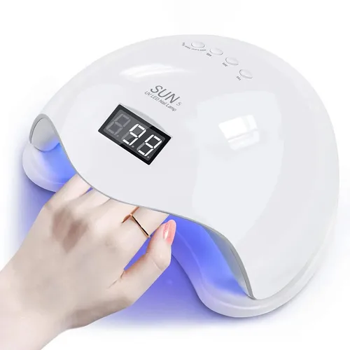 LINMANDA SUN5 lámpara LED UV para uñas secador de uñas esmalte de uñas de Gel con 4 temporizadores Sensor automático pantalla LCD lámpara de uñas profesional