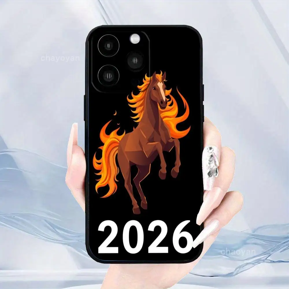 2026 الحصان جراب هاتف آيفون 17 الهواء 16 15 برو ماكس حافظة 14 11 12 13 Mini 15 Pro 14Plus XS 7 8 SE2 حافظة لينة #1