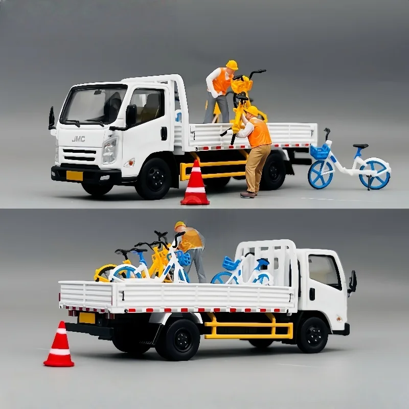 

Xcartoys 1:64 Scale Jiangling Kairui Light Truck Alloy Car Model Miniature Bicycle Transport Collection Display Toy for Adults