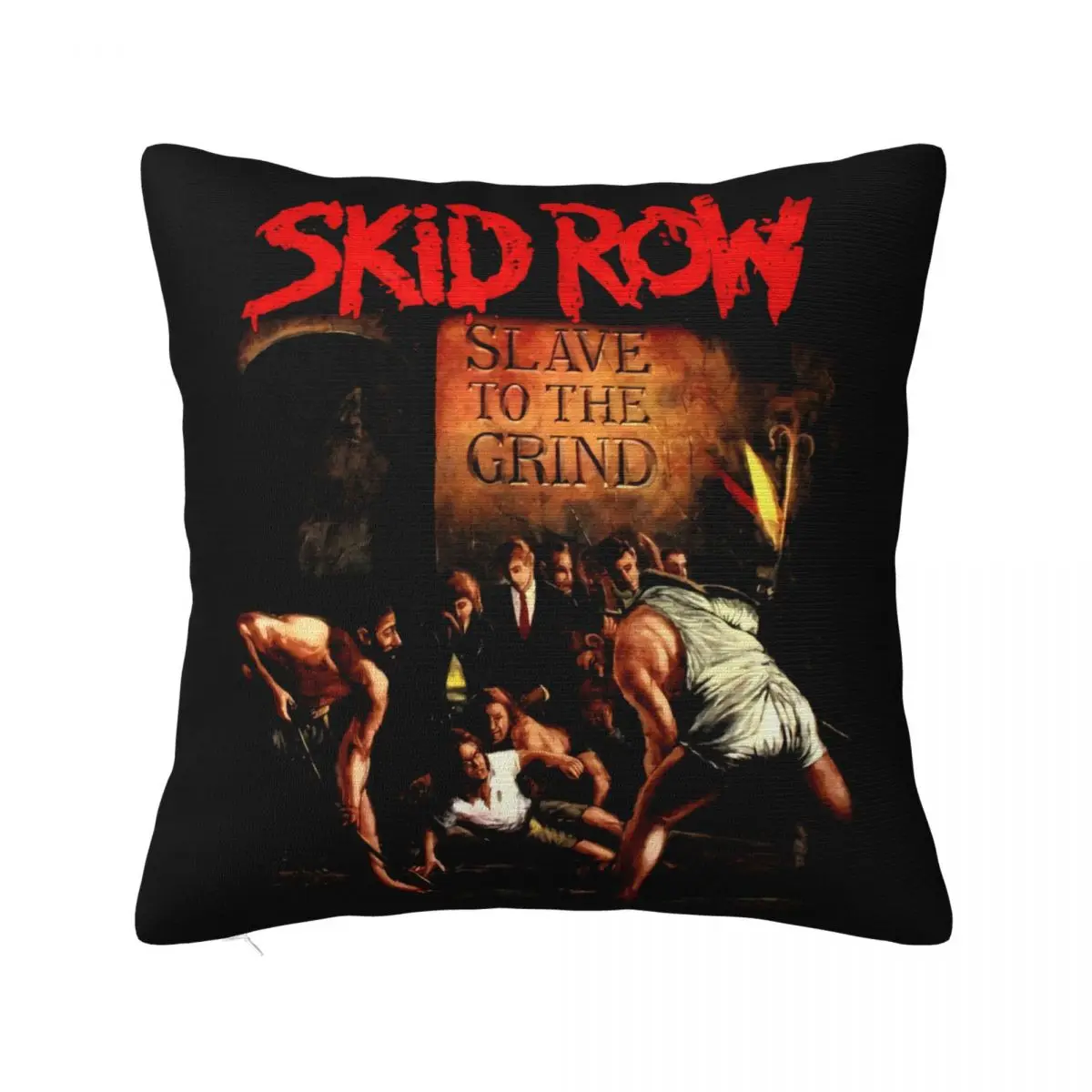 Skid Row Slave To The Grind91 Glam Rock Skidrow Dokken Ratt New Black Holiday Pillow Case