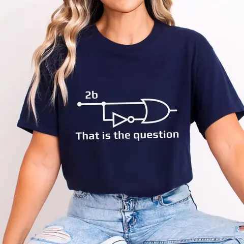 Men Electronics Nerd T-shirt 2B That Is The Question Electronic Circuit Diagram Cotton Tee Tech Engineer Shakespeare Tops