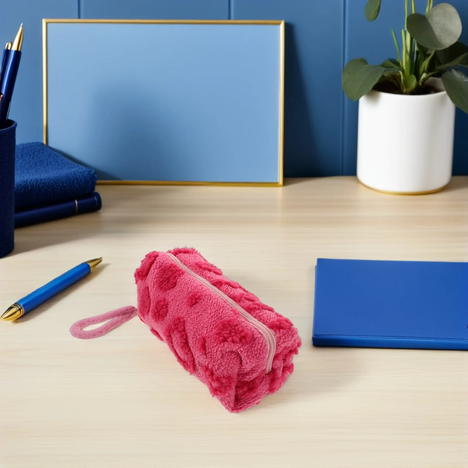 

Large Capacity Pencil Pouch Kawaii Heart Design Smooth Zipper Stationery Bag for Students Girls Cute Pen Organizer Makeup Bag