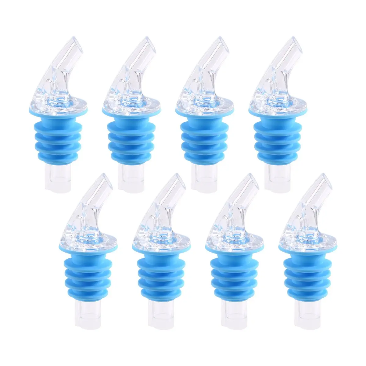 FTGT NEW 8 Universal Wide-Neck Pouring Spouts Pourers, Suitable for Bars and Home Use,Essential Accessories for Bar Mixing Tools
