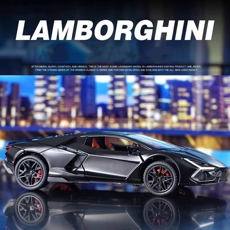 

New Lannbor 1:32 Simulation Alloy Diecast Model Supercar Sound Light Door Opens Upwards Boys Birthday Gifts One Piece