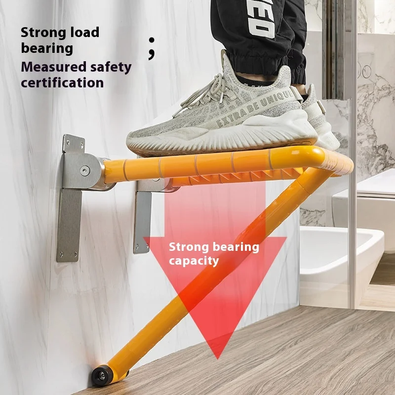 الحديث حمام من الفولاذ المقاوم للصدأ كرسي بلا ظهر قابل للطي عدم الانزلاق النايلون ABS دش كرسي مقعد المرحاض لكبار السن المعوقين دش دش