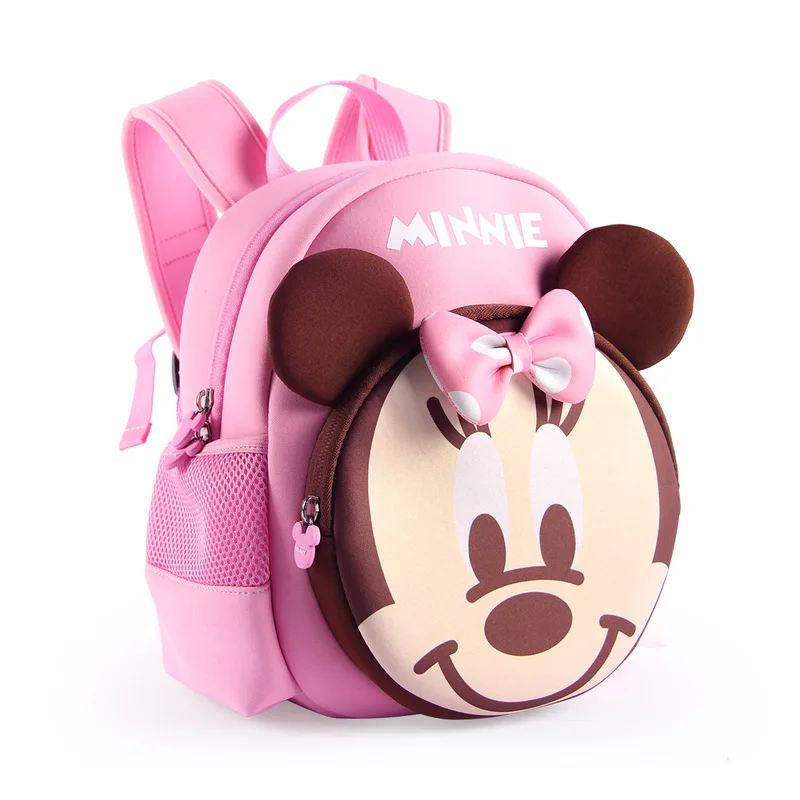 Disney Cute Modeling Mickey Schoolbag Kindergarten Schoolbag 3-5 Years Old Children\'s Backpacks Girls Cute Anti-lost Backpacks.