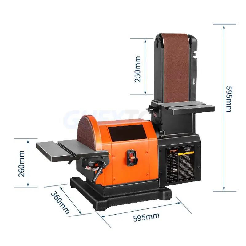 

LUXTER 900W Belt 200mm Disc Bench Top Grinding Sander