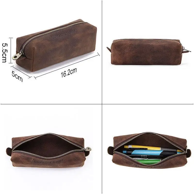 Vintage Crazy Horse Tobacco Pouches Classics Pipe Storage Bag Portable Smoking Pipe Case Organizer Case