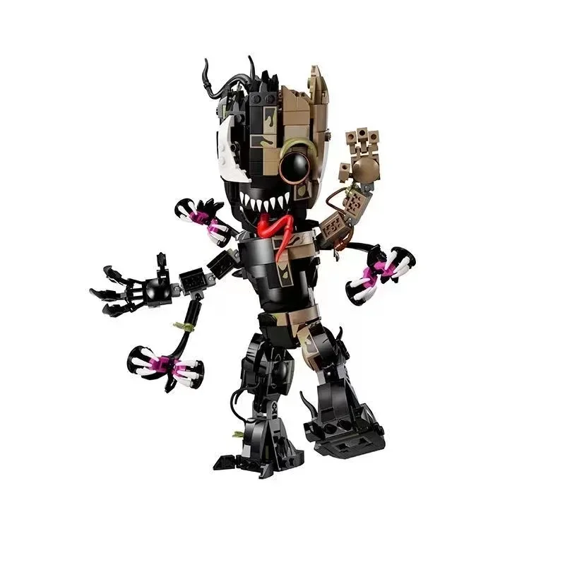 

MINISO MARVEL Venomized Super Heroes Groot Venom Фигурка Кирпич 76249 Модель 76230 Treeman Человек-Паук Мех Строительный блок Игрушка Дети