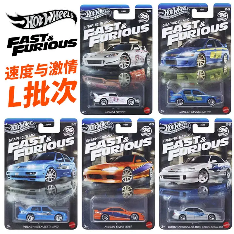 

Hot Wheels Fast & Furious Premium Alloy Diecast Cars Honda S2000 Mitsubishi EVO Nissan Silvia Collectible Fans Car Collectors