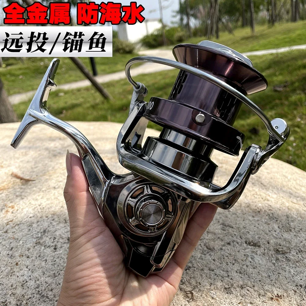 

Spinning Wheel Big Fishing Reel 12000 Drag 25KG Power Saltwater Freshwater Pesca Long Cast Surfcasting Ultra High Capacity Coil