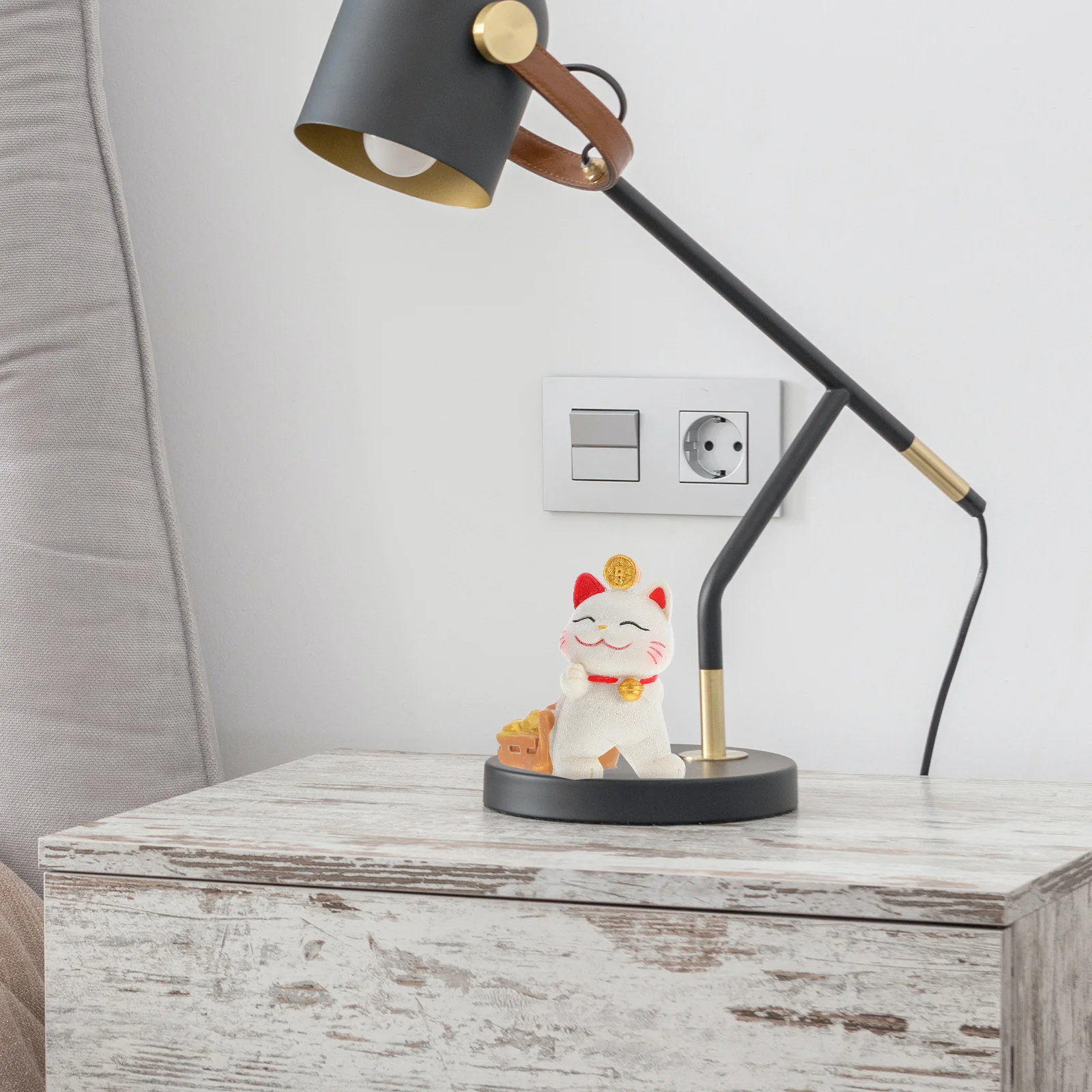 

Lucky Cat Cute Desk Decoration Chinese Style Mini Statues For Home Office Decor Kids Room Desktop Accessories