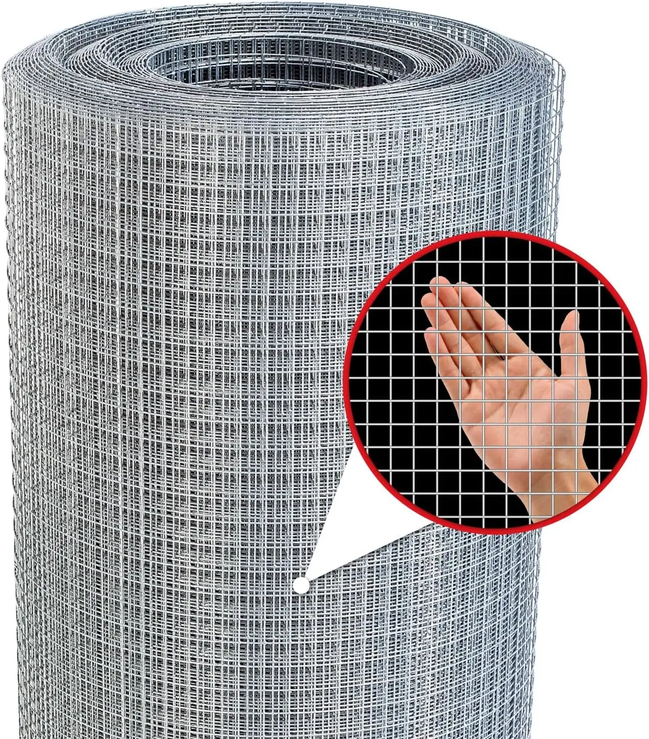 

Hardware Cloth,1/2inch 48inx100ft 19 Gauge,Double-Layer Hot-Dip Galvanizing After Welding,Chicken Wire Fence Wire Mesh