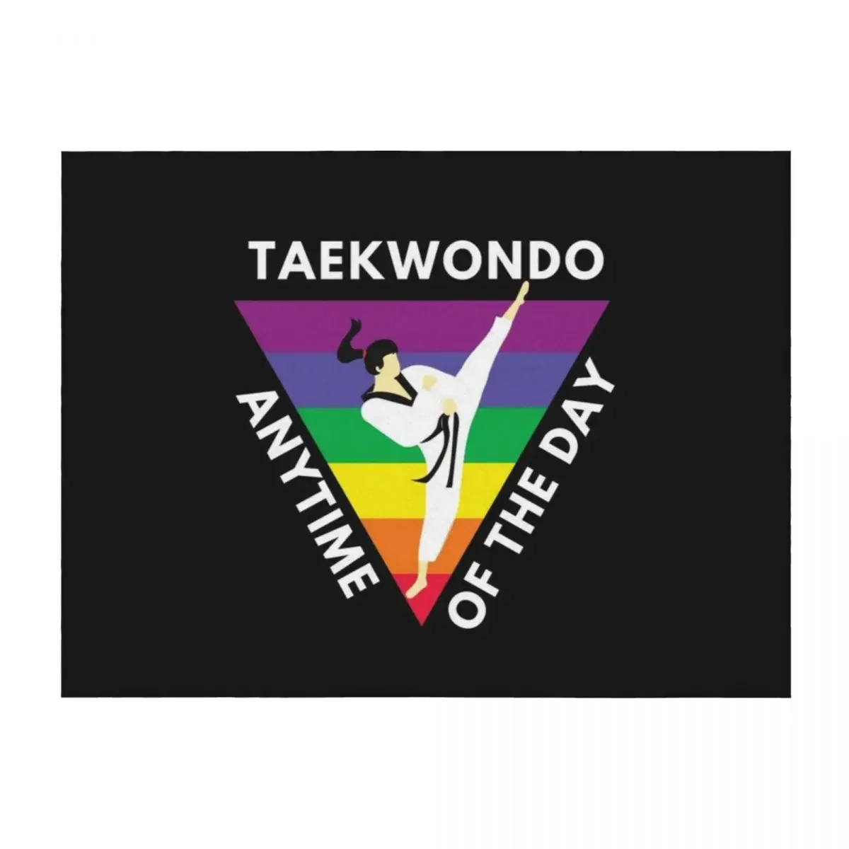 

Taekwondo Anytime of the Day-Martial Arts Lovers Throw Blanket Plush valentine gift ideas Baby Sofa Quilt Blankets