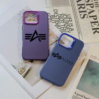 Fashion A-Alpha Design Phone Case For iPhone 16 Pro Max 15 14 13 12 11 Plus Multicolor Aurora laser Shockproof Cover Funda