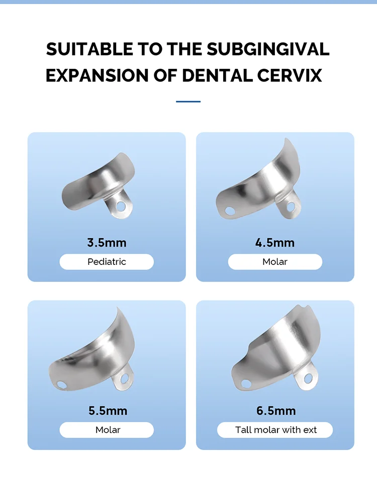 100 Stück AZDENT Dental Matrix Bands Steel Sectional Contoured Metal Matrices Matrix Size # 1/2/3/4 Zahnheilkundewerkzeuge autoklavierbar – Detail 2