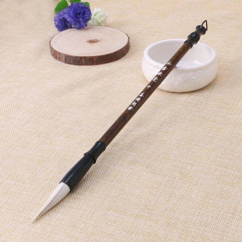 

1PC Chinese Brushes Pen Wolf Sheep Hair Writing Brush Wooden Handle best sale