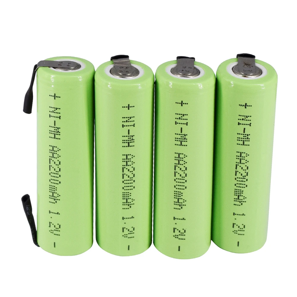 Baterie AA CITYORK 2200mAh 1.2V Akumulatorowe NiMH z wyprowadzeniami do lutowania do szczoteczek elektrycznych Philips i golarek 2A — zdjęcie produktu 7