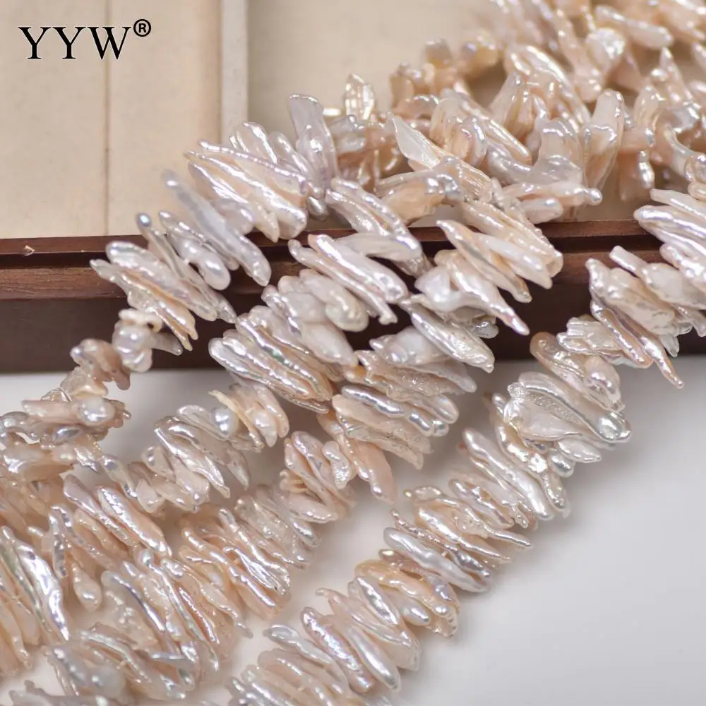 

Cultured Baroque Freshwater Pearl Beads Jewelry Making DIY Necklace Bracelet White Pearls 15-20mm Approx 37-39 cm Strand