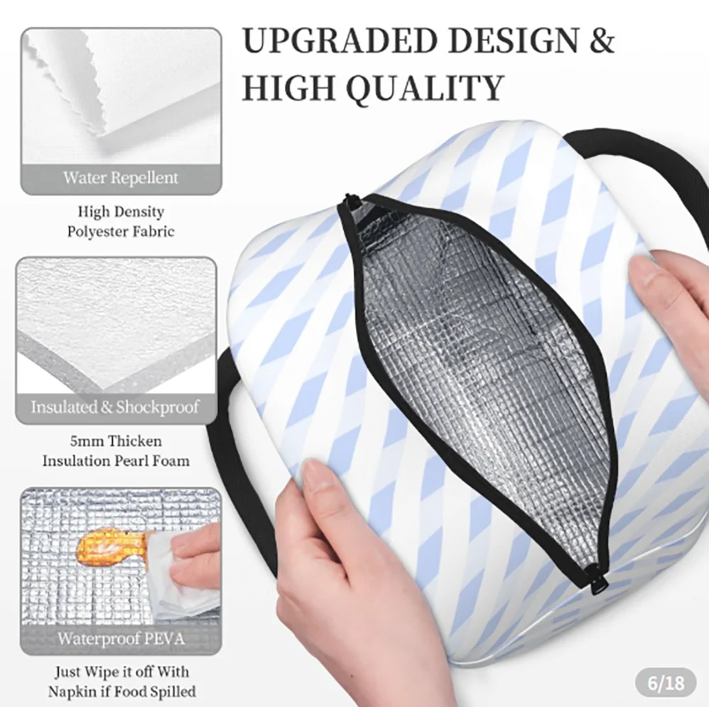 Maßgeschneiderte Lunchtaschen, isolierte Bento-Box, wasserdichte Lunchtasche, Picknicktaschen, Kühltasche für Damen, Kinder, Schule