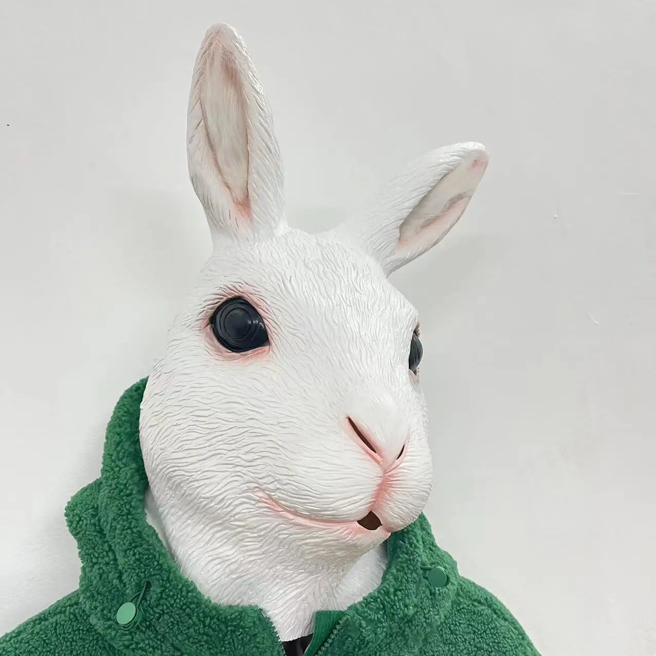 Full Face White Rabbit Mask Halloween Mask Christmas Bar Masquerade Party Masks Cosplay Props