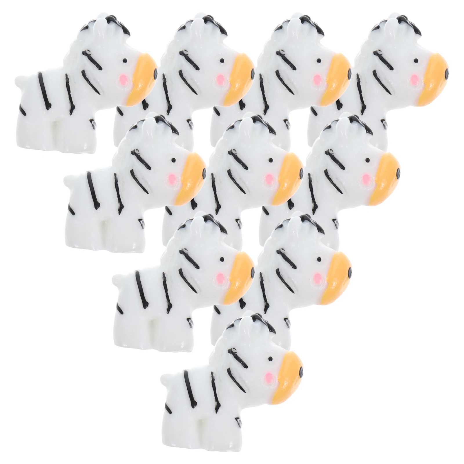 10 pezzi mini decorazioni per ornamenti zebrati tavolo chic desktop moda cartone animato succulente adorabile materiale fai da te