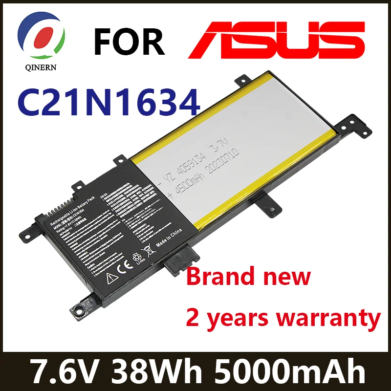 

C21N1634 38Wh 7.6V Laptop Battery for ASUS A580U X580U X580B A542U R542U R542UR X542U V587U FL5900L FL8000U Series